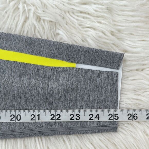 ZYIA ACTIVE Gray and Yellow Leggings With Vertical Stripes NWT - Picture 5 of 9